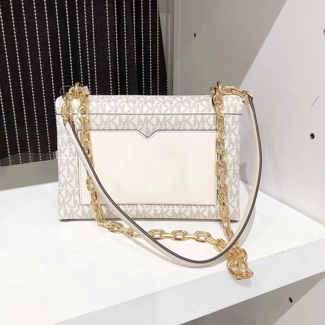 MICHAEL KORS 35F2G0EF8B Cece Medium Logo Shoulder Bag In LT CRM MULTI MICHAEL KORS 35F2G0EF8B Cece Medium Logo Shoulder Bag In LT CRM MULTI